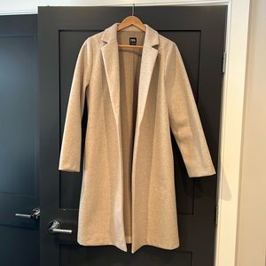 Zara Neutral Cloth Coat Sand NWOT